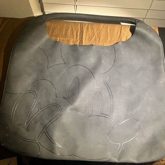 Disney Loungefly Hobo Bag, Black with Mickey Mouse input on side - Picture 2 of 7